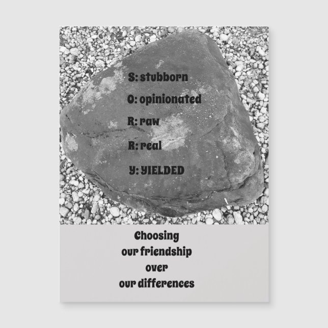 Sorry Magnetic Greeting  Card (Front)