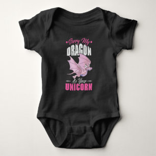 Sorry My Dragon Ate Your Unicorn Baby Bodysuit