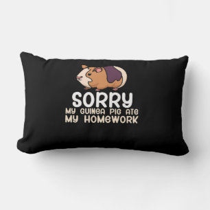 Sorry My Guinea Pig Ate My Homework Cute Pet Lumbar Cushion
