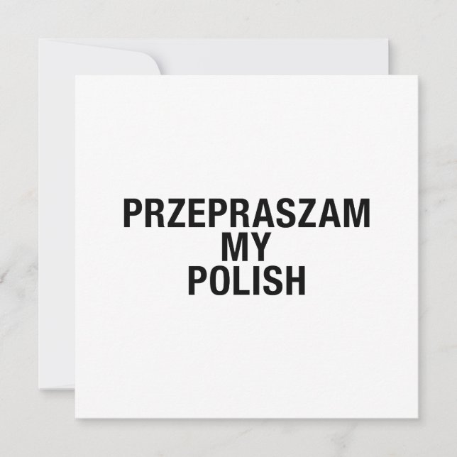 Sorry My Polish Language Save The Date (Front)