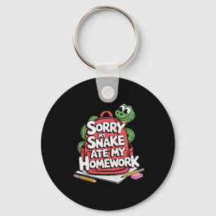 Sorry My Snake Ate My Homework Ck To School Key Ring
