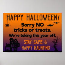 Sorry NO Tricks or Treats This Halloween Poster