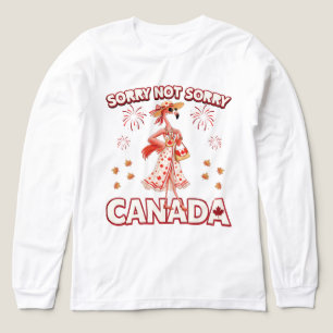 Sorry Not Sorry Canada Flamingo Tri-Blend Shirt