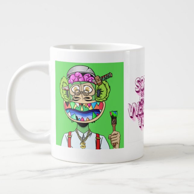 Sorry not sorry King Ape actin' weird Large Coffee Mug (Left)