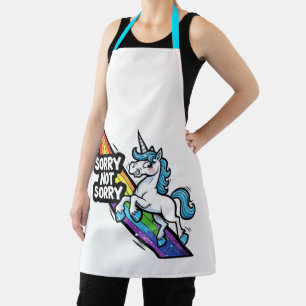 Sorry not Sorry Unicorn Apron