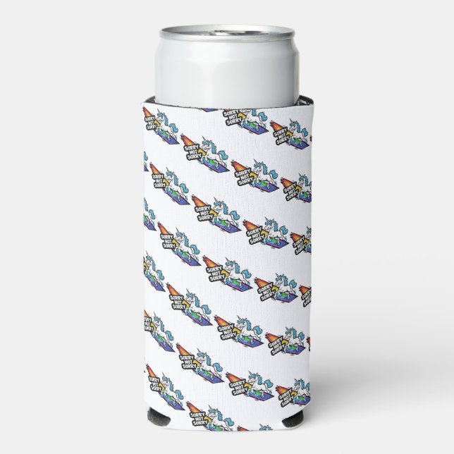 Sorry not Sorry Unicorn Foam Can/Bottle Cooler (Seltzer Front)