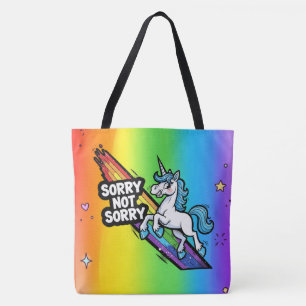 Sorry not Sorry Unicorn Tote Bag