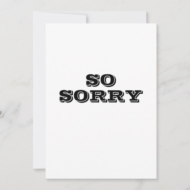 Sorry or Heart Felt Condolence Flat Note  Thank You Card (Front)