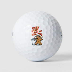 Sorry Santa I Drank The Milk Baby Christmas Outfit Golf Balls