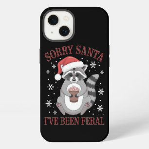 Sorry Santa I've Been Feral Christmas Racoon iPhone 13 Case