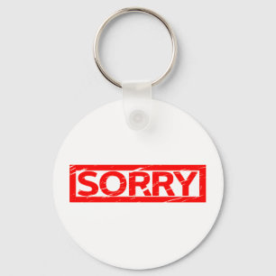 Sorry Stamp Key Ring