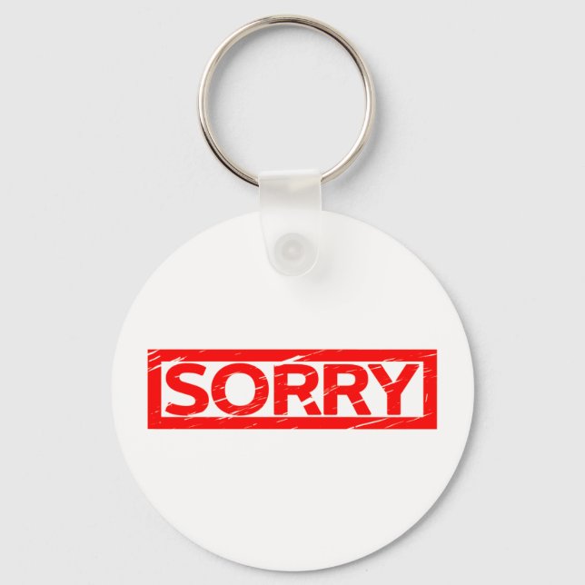 Sorry Stamp Key Ring (Front)
