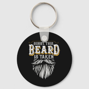 Sorry This Beard is Taken Country Retro Valentines Key Ring