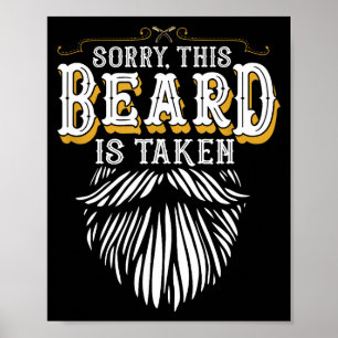 Sorry This Beard Is Taken Country Retro Valentines Poster