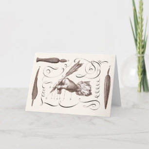 Sorry to Take So Long to Write - Antique Engraving Card