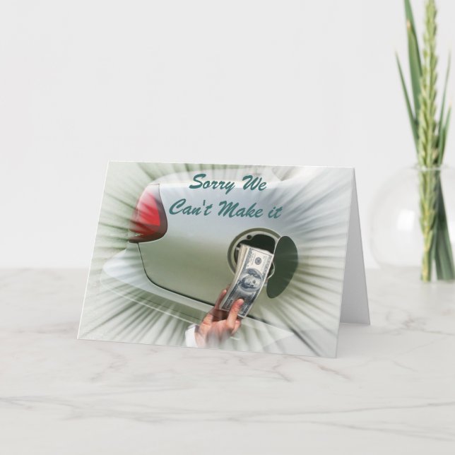 Sorry We can't Make it Card (Front)