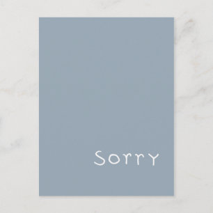 sorry white Postcard