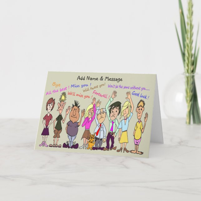  Sorry You Are Leaving Card (Front)