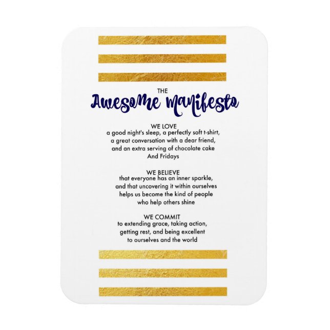 Sorta Awesome Manifesto Magnet (Vertical)
