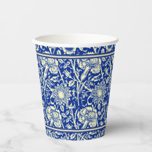 Sorta Blue Calico Paper Cups