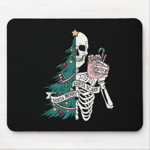 Sorta merry sorta scary christmas mouse pad
