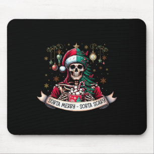 Sorta Merry Sorta Y Skeleton Hot Cocoa Christmas P Mouse Pad