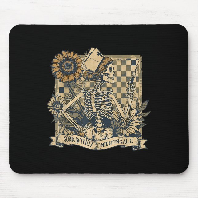 Sorta Ratchet Sorta Nightingale Skeleton Nurse Hal Mouse Pad (Front)