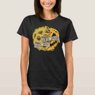 Sorta Sweet Sorta Spooky Flowers Jack O' Lantern H T-Shirt