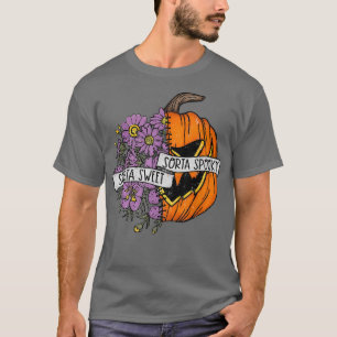 Sorta Sweet Sorta Spooky Funny Hallowen Pumpkin  T-Shirt