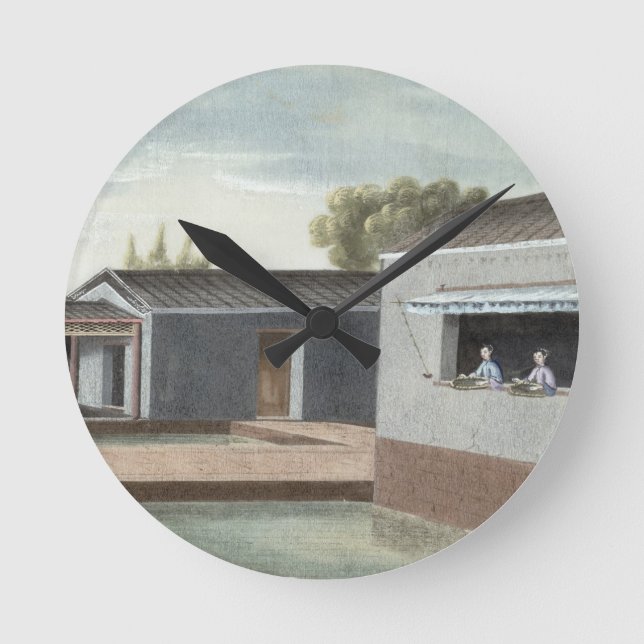 Sorting tea (w/c on paper) 2 round clock (Front)