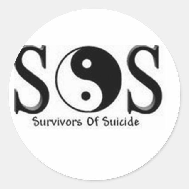 SOS CLASSIC ROUND STICKER (Front)