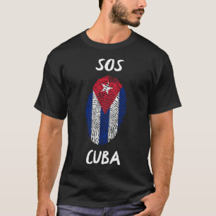 SOS Cuba Cuban DNA  Cuba Libre Freedom & Libertad T-Shirt