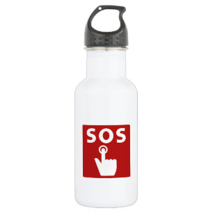 SOS, Subway Sign, Japan 532 Ml Water Bottle