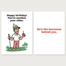 So's the Foursome Behind You: Golf Birthday Card