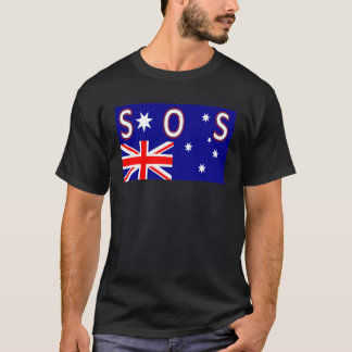 SOS UPSIDE DOWN AUSTRALIAN FLAG DEMOCRACY IN DISTR T-Shirt