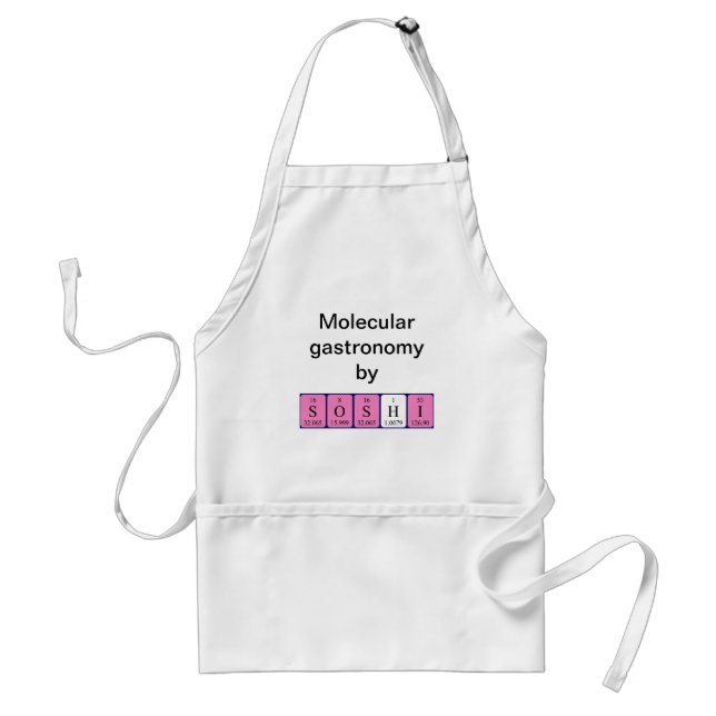 Soshi periodic table name apron (Front)