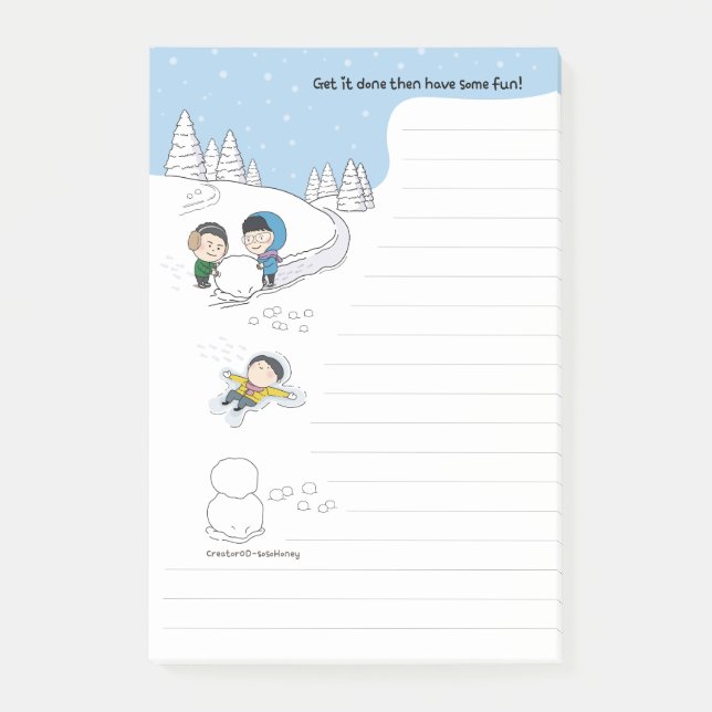 sosoHoney(55) winter  Post-it Notes (Front)