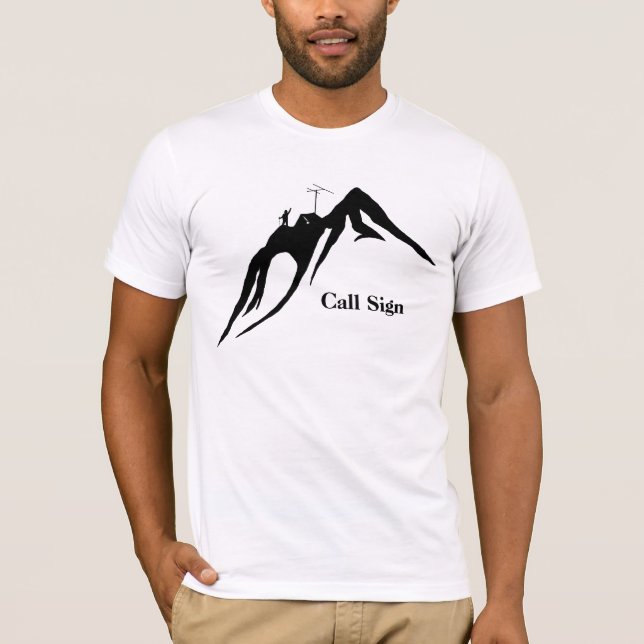 SOTA Ham Radio Silhouette T-Shirt  Customise It! (Front)