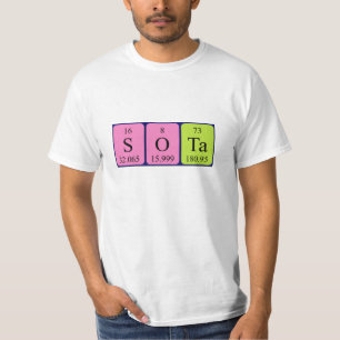 Sota periodic table name shirt