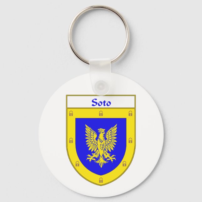 Soto Coat of Arms/Family Crest Key Ring (Front)