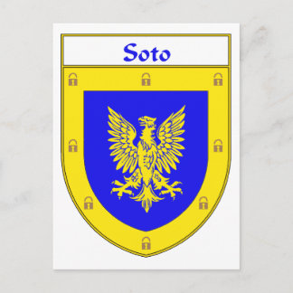 Soto Coat of Arms/Family Crest Postcard