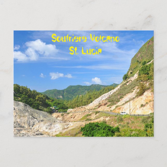 Soufriere Volcano in St. Lucia Postcard (Front)