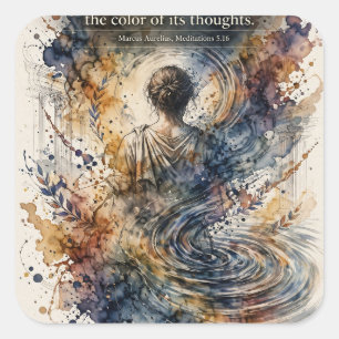 Soul Becomes Dyed — Marcus Aurelius Sticker