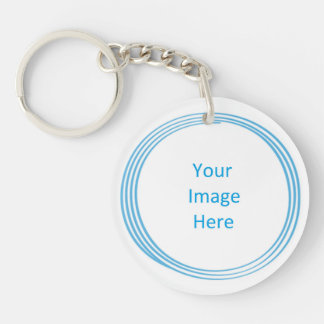 Soul Blissed Circle Custom Key Chain, 2 sided Ring