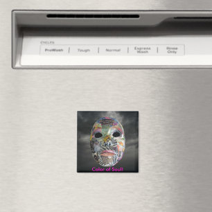 Soul Comes In All Colours Mask Magnet
