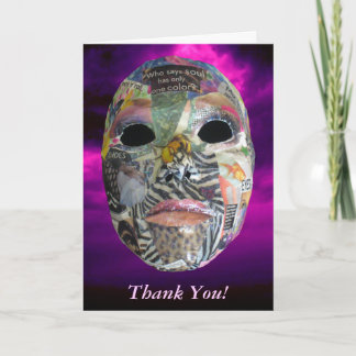 Soul Comes In All Colours Mask Thank You Card