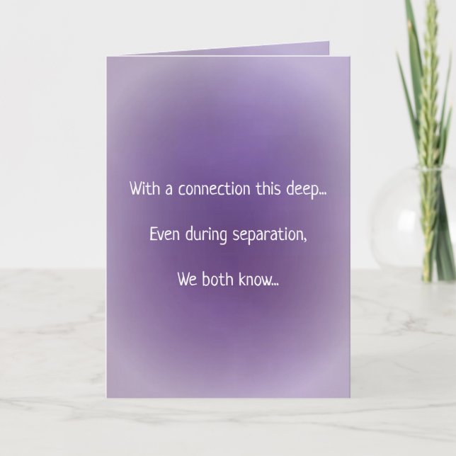Soul Connection Separation Poem Holiday Card (Front)