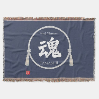 Soul & Essence – Japanese Kanji Throw Blanket