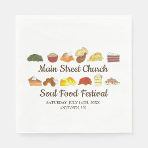 Soul Food Festival Event Southern Cuisine Cooking Napkin