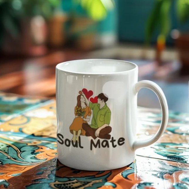 Soul Mate Mug – Romantic Coffee Cup for Couples" (Creator Uploaded)
